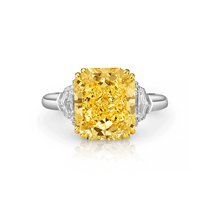 Hamilton Private Reserve Collection Platinum and Fancy Yellow Radiant Cut Diamond 6.01 Total Weight Ring