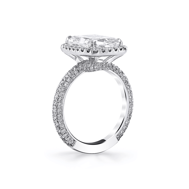 Hamilton Private Reserve Collection Platinum and 5.01 Total Weight Cushion Cut Diamond Ring