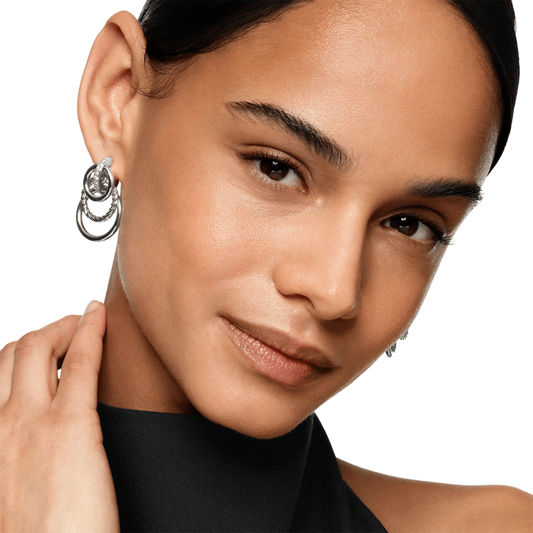 David Yurman DY Mercer® Triple Ring Drop Earrings