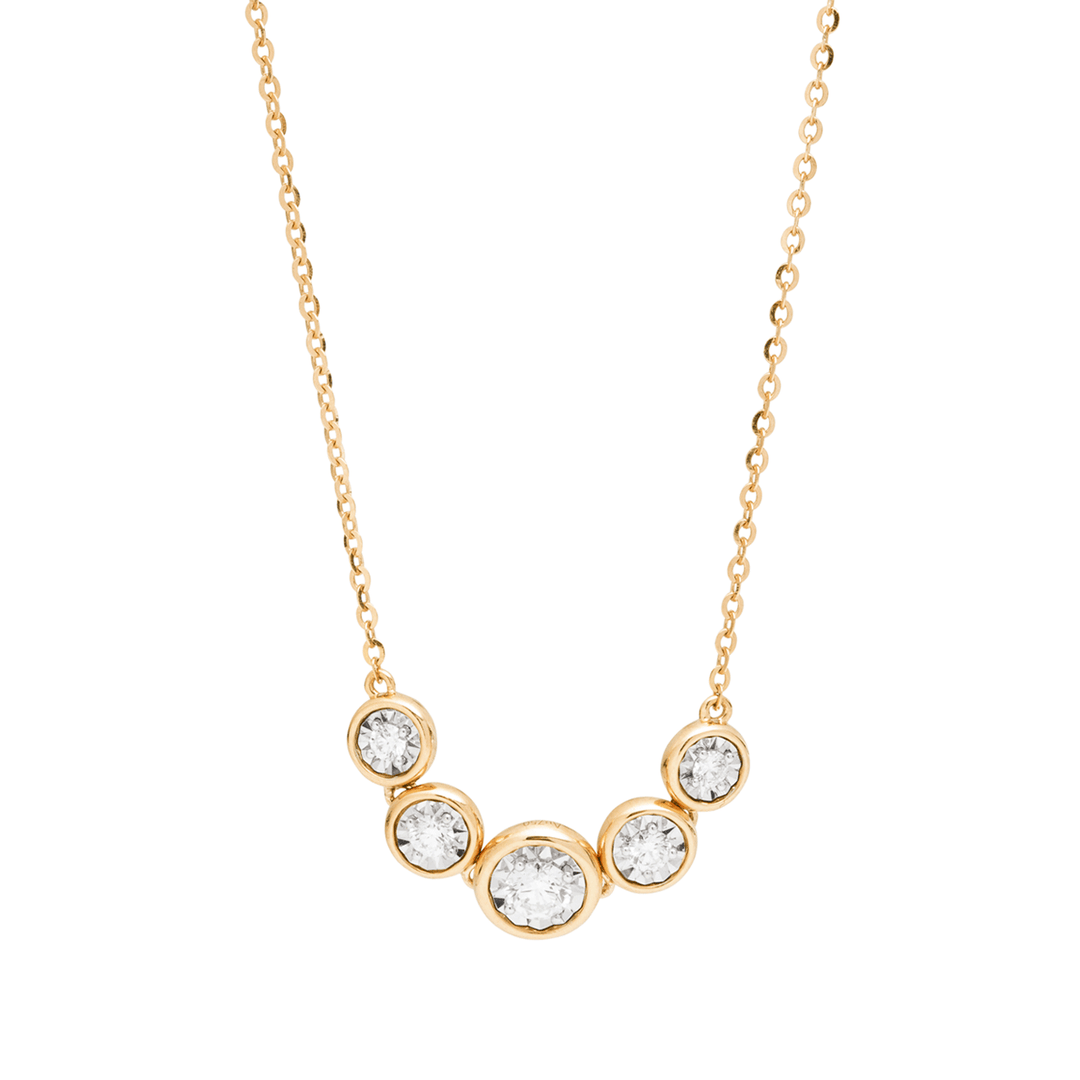 Boundless 18k Yellow Gold and Diamond .33 Total Weight Necklace