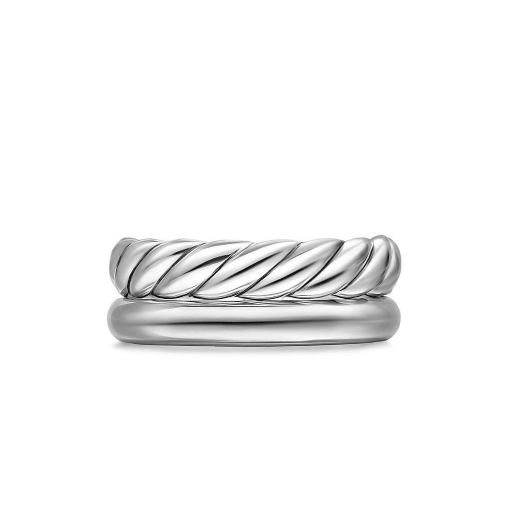 David Yurman Mercer Two Row Ring Sterling Silver, 8mm
