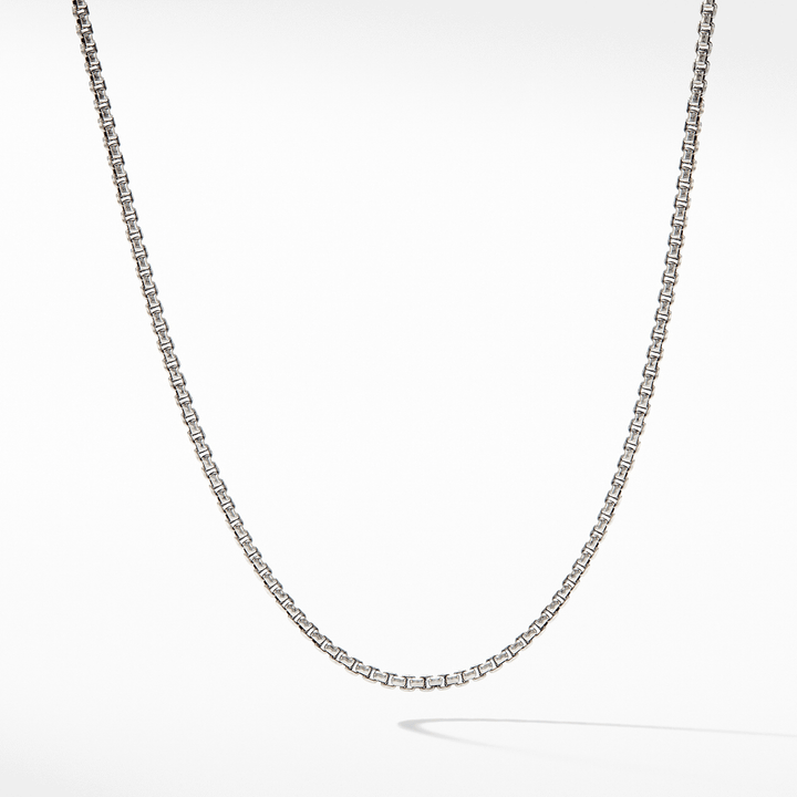 David Yurman Box Chain Necklace Sterling Silver, 1.7mm