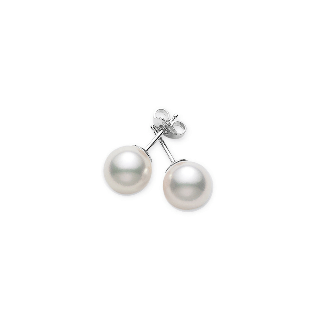 Mikimoto Akoya Cultured Pearl A+ Quality Stud Earrings