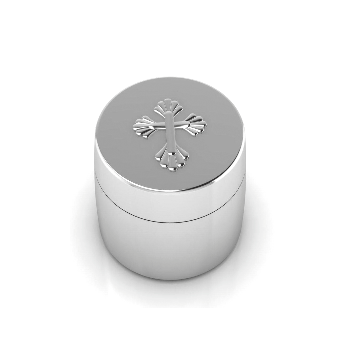Sterling Silver Cross Keepsake Box