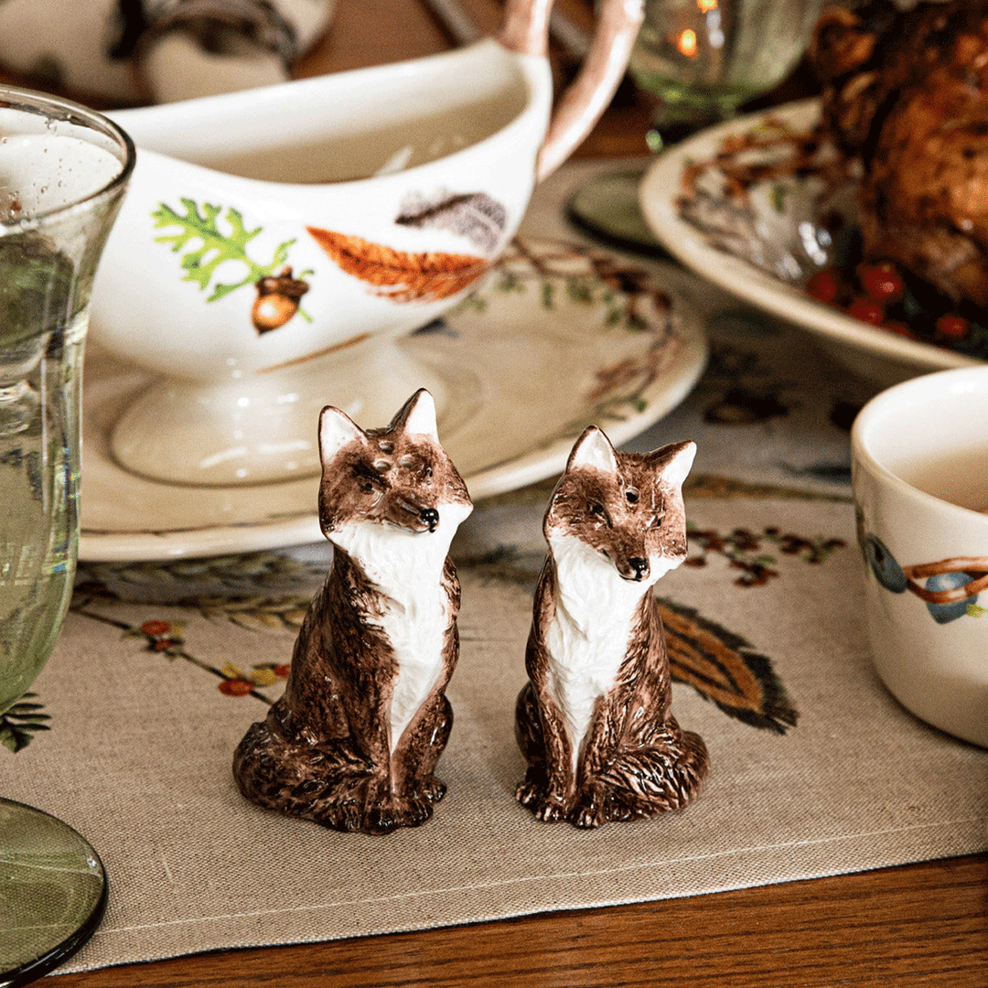 Juliska  Clever Creatures Fox Salt and Pepper Set 2pc
