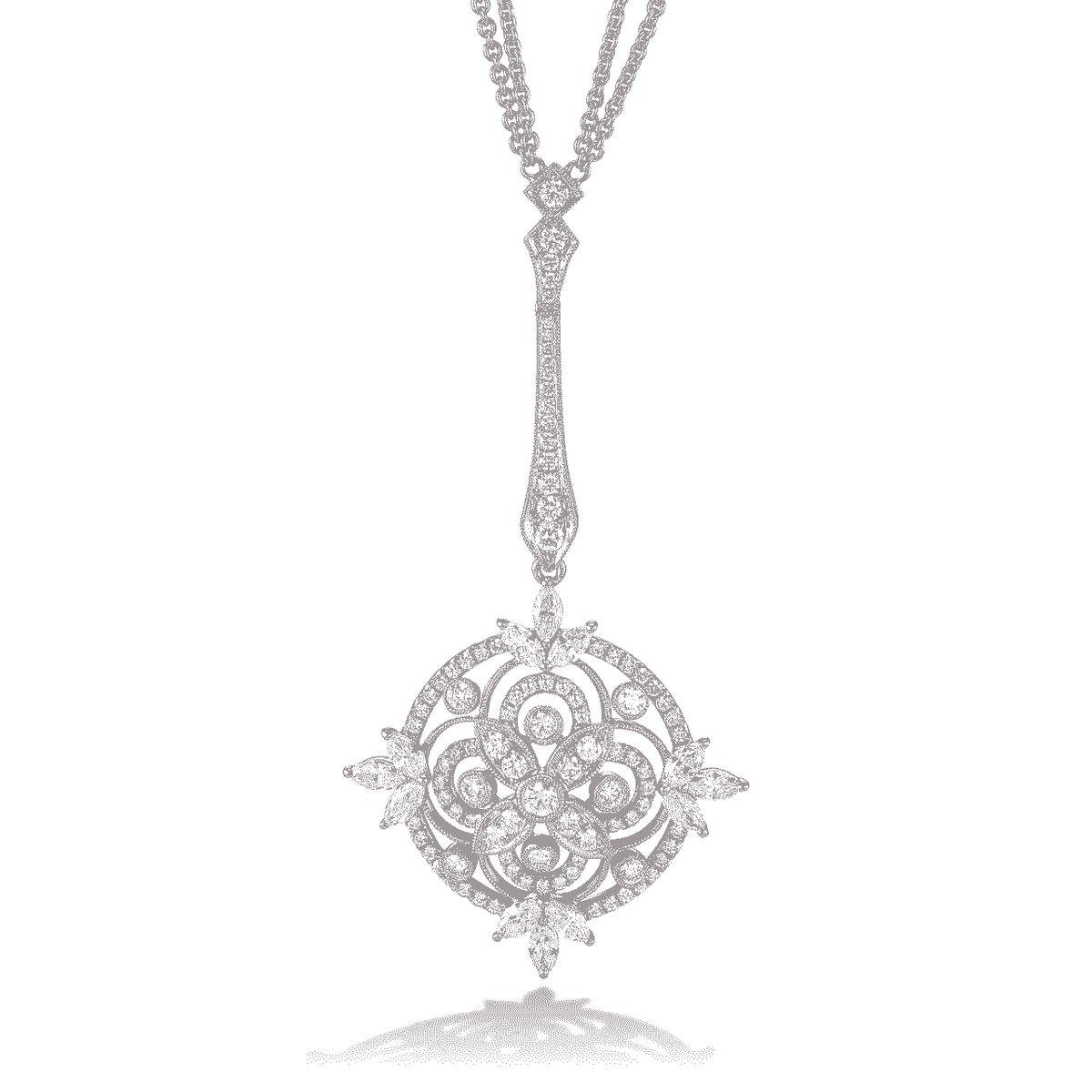 Hamilton Heritage Collection 18k Gold and 2.85 Total Weight Diamond Sautoir Necklace