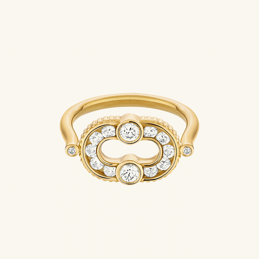 Viltier 18k Yellow Gold Magnetic Diamond Ring