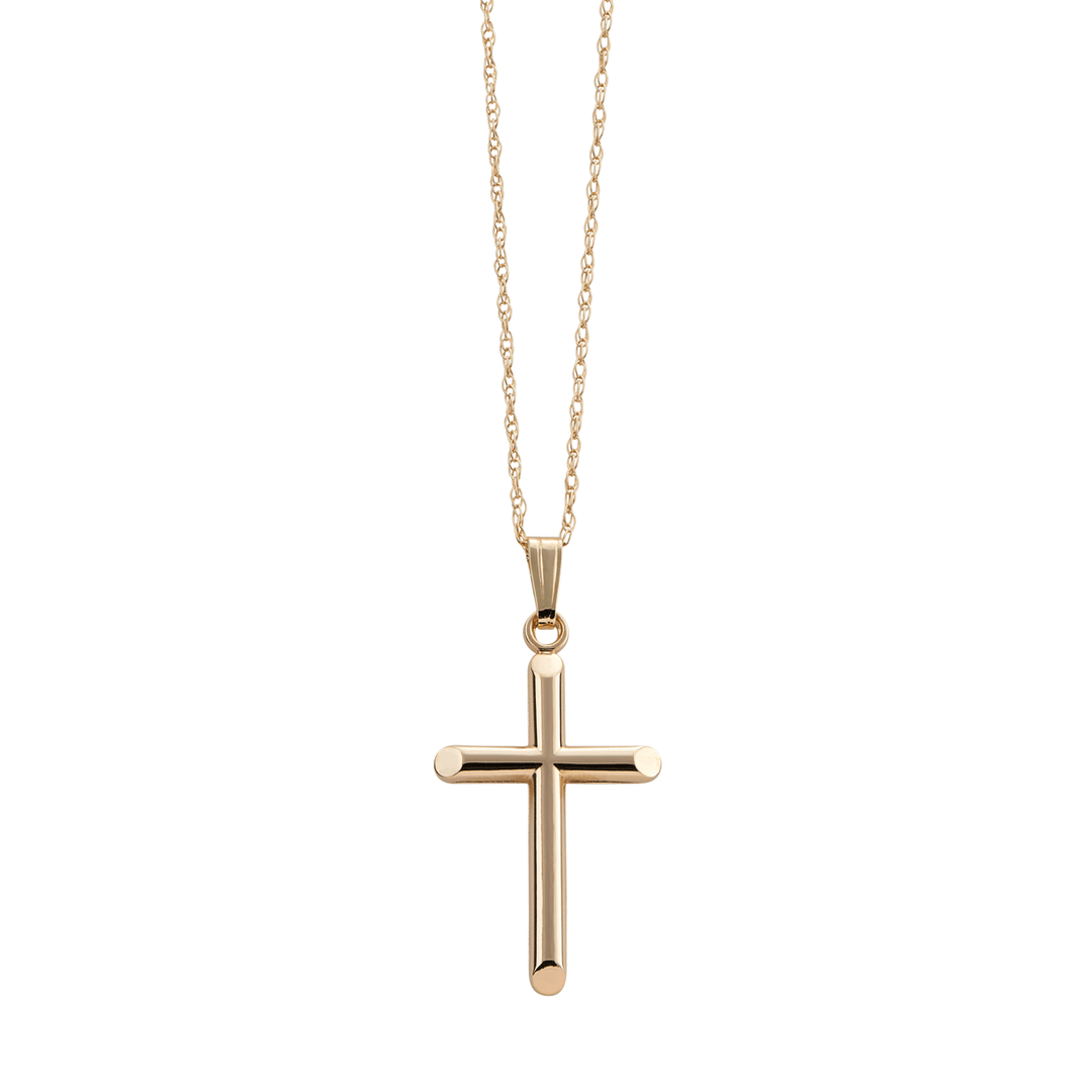 14k Gold Petite Cross Pendant