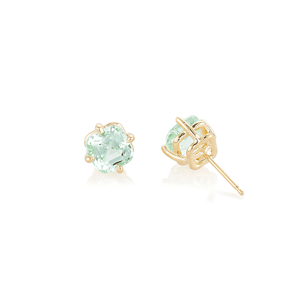 Hamilton Caroline Collection 18k Yellow Gold and Mint Tourmaline Stud Earrings