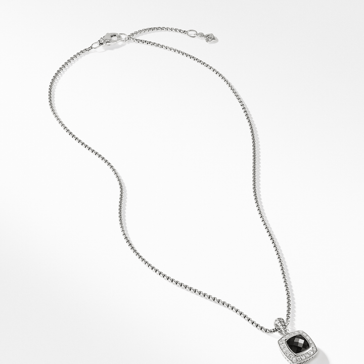 Petite Albion® Pendant Necklace with Black Onyx and Diamonds