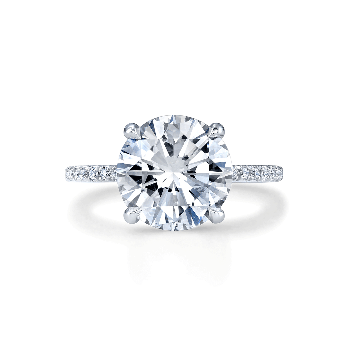 Platinum and 5.01 Total Weight Diamond Engagement Ring