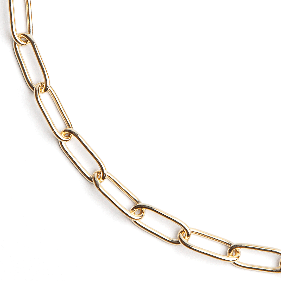 14k Yellow Recycled Gold Large 5.9mm Long Link Chain 16" Necklace