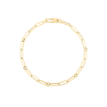 Roberto Coin Paperclip 18k Yellow Gold Fine Bracelet