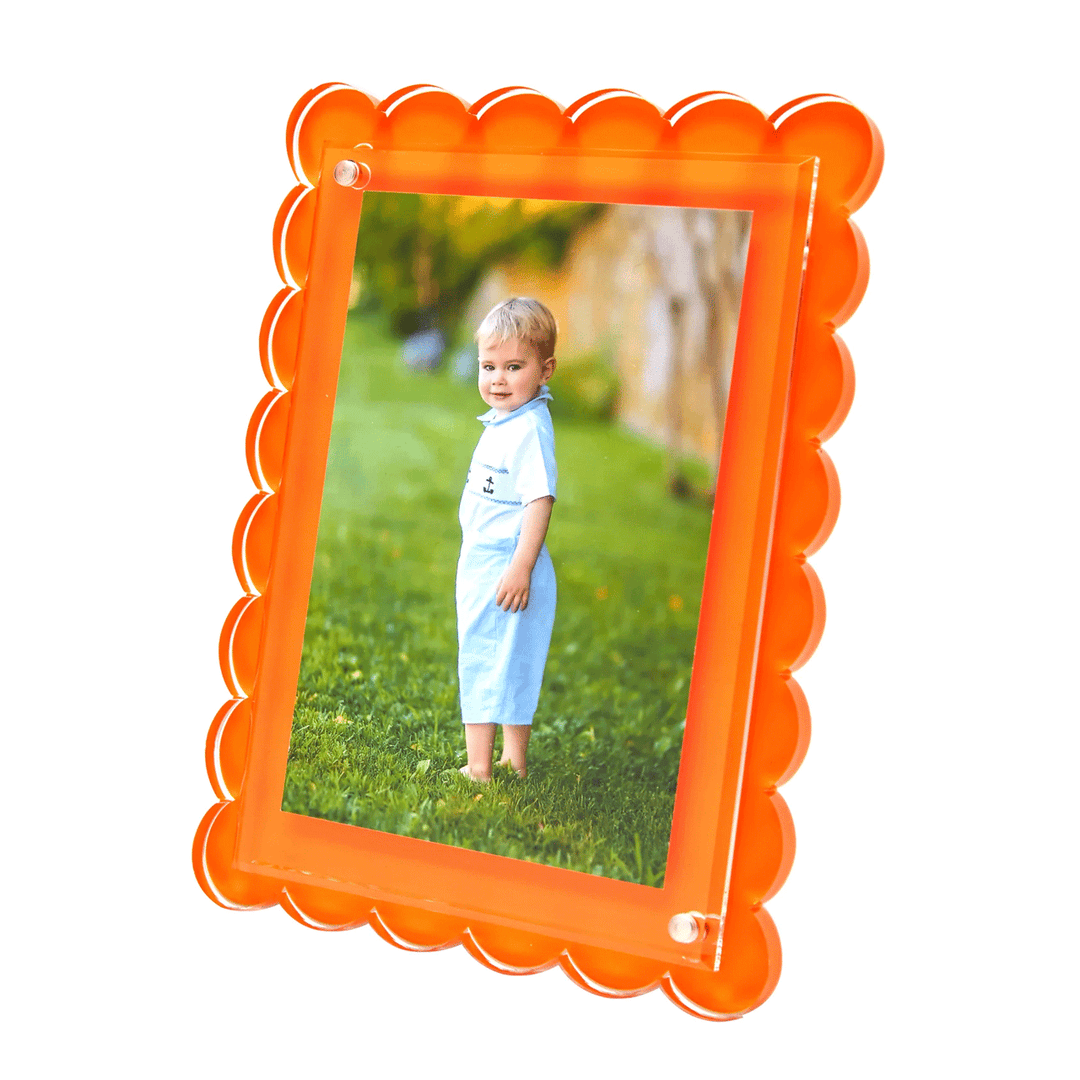 Scalloped Orange Frame