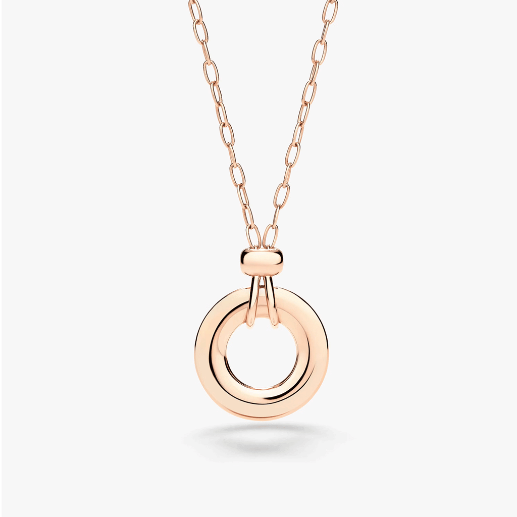 Pomellato Iconica 18k Rose Gold White Gold and 0.20 Total Weight Diamond Pendant