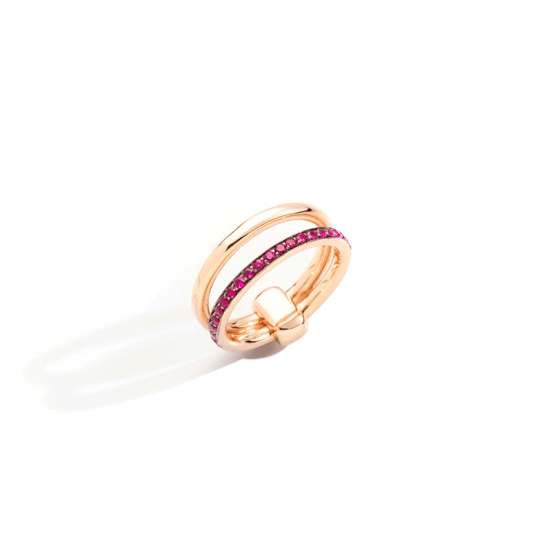 Pomellato Iconica 18k Rose Gold and Ruby Ring