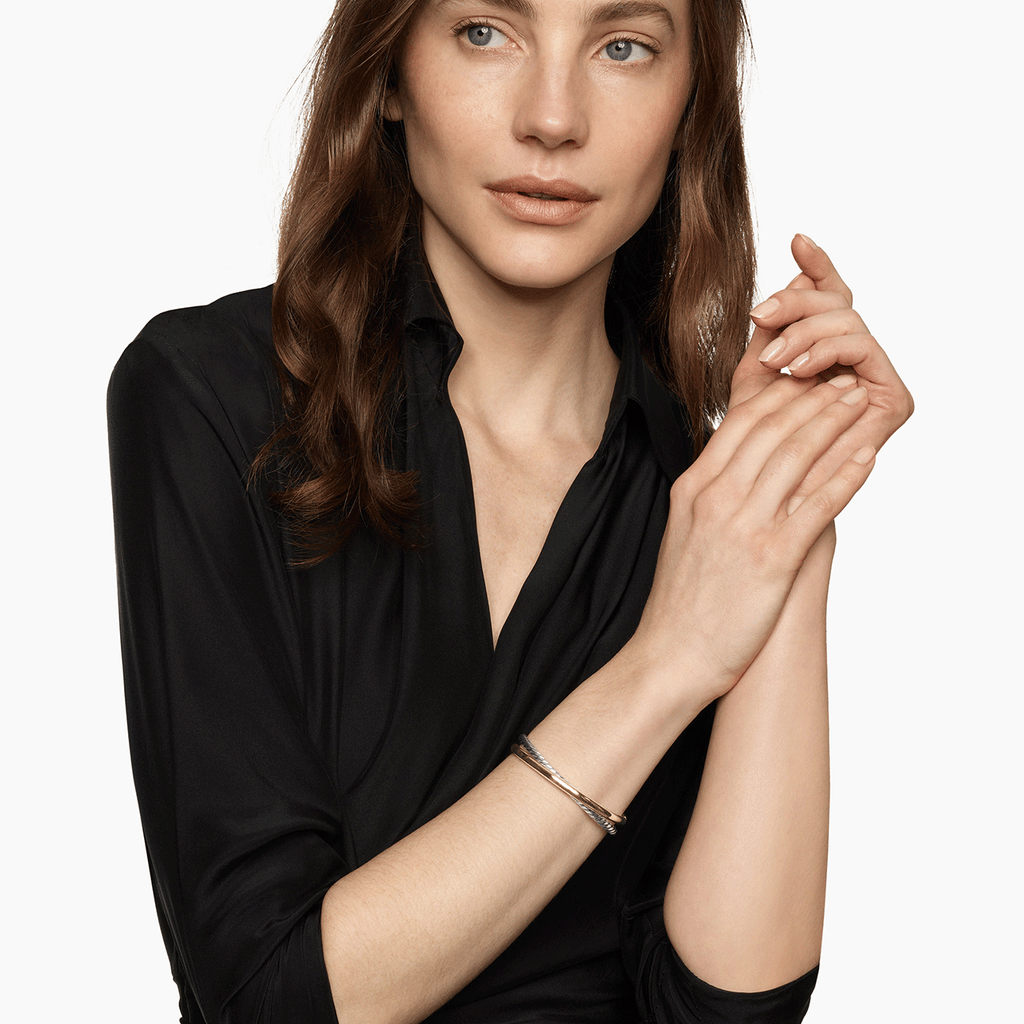David Yurman Crossover Two Row Cuff Bracelet