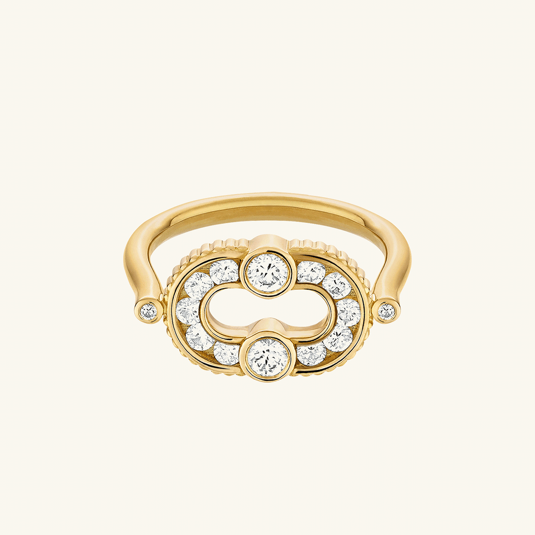 Viltier 18k Yellow Gold Magnetic Diamond Ring