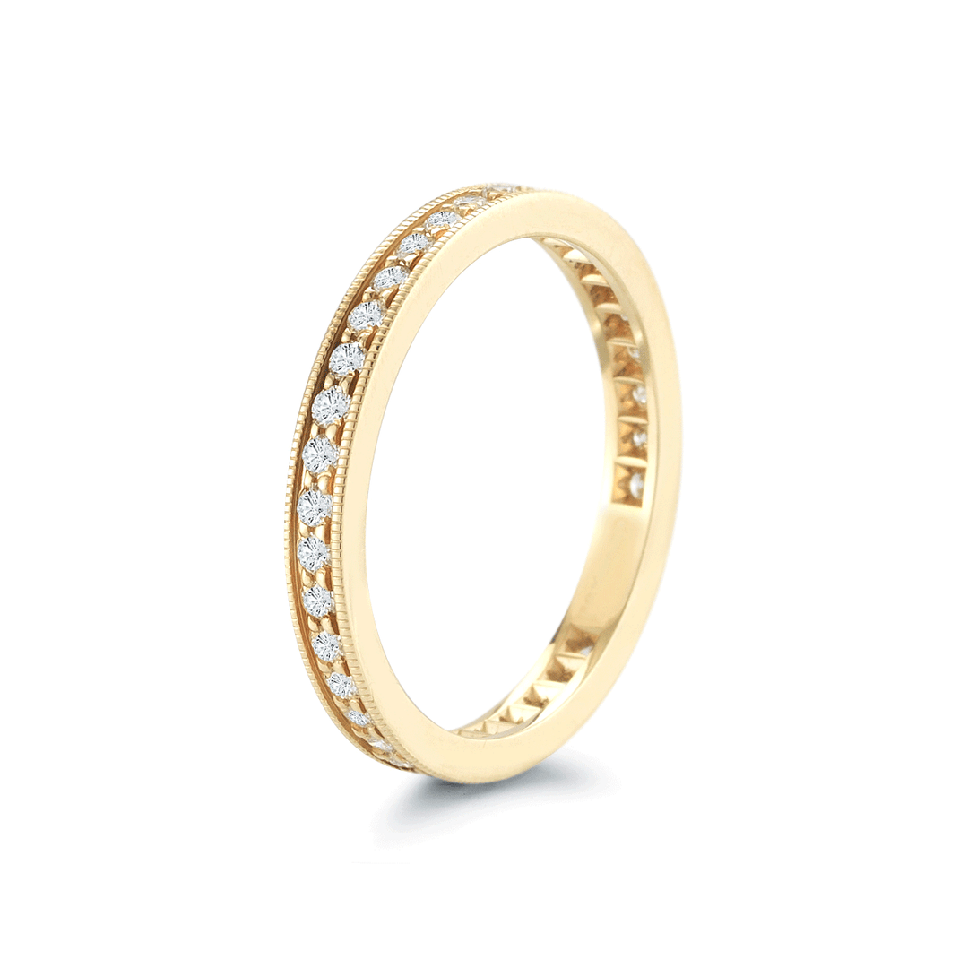 18k Yellow Gold and Diamond .56 Total Weight Eternity Band