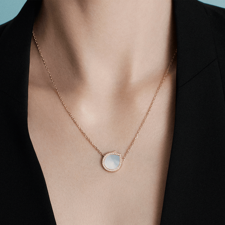 Repossi Antifer 18k Rose Gold and Mother of Pearl Pendant