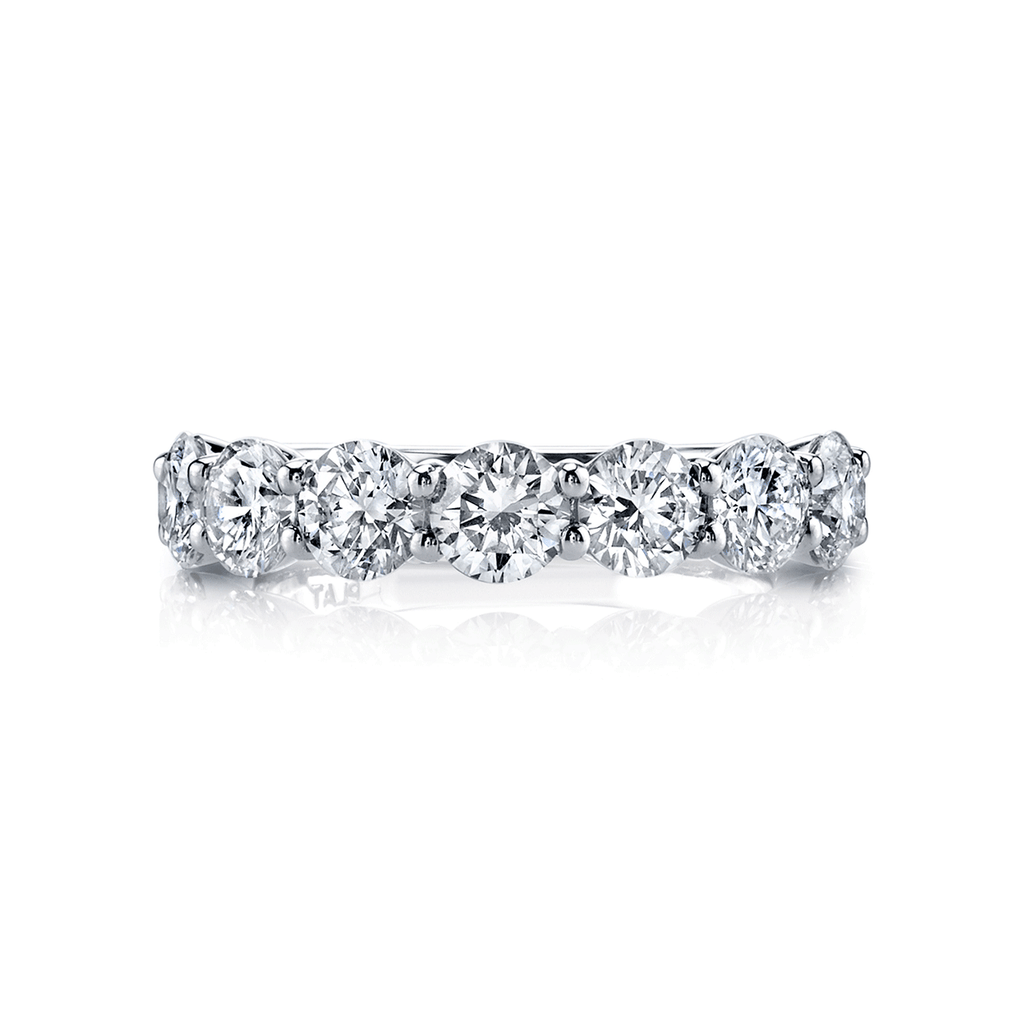 Platinum and 1.72 Total Weight Diamond Seven Stone Band