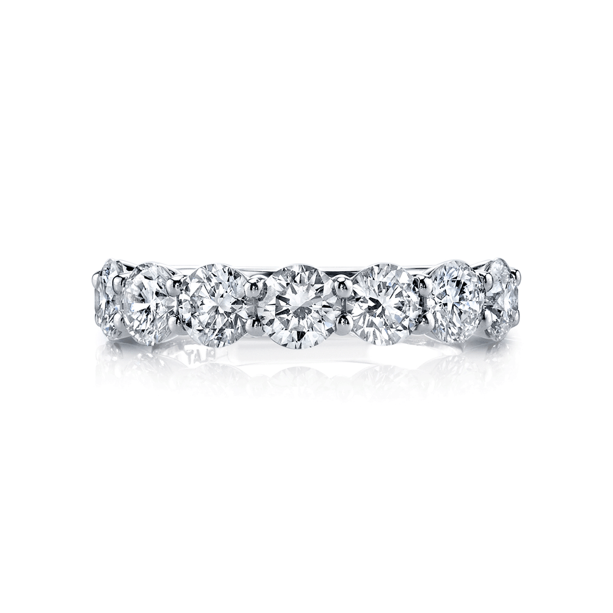 Platinum and 1.72 Total Weight Diamond Seven Stone Band