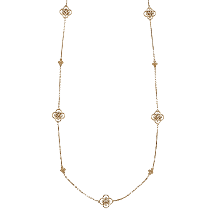 Arabesque 18k Gold 36" Diamond .29 Total Weight Necklace