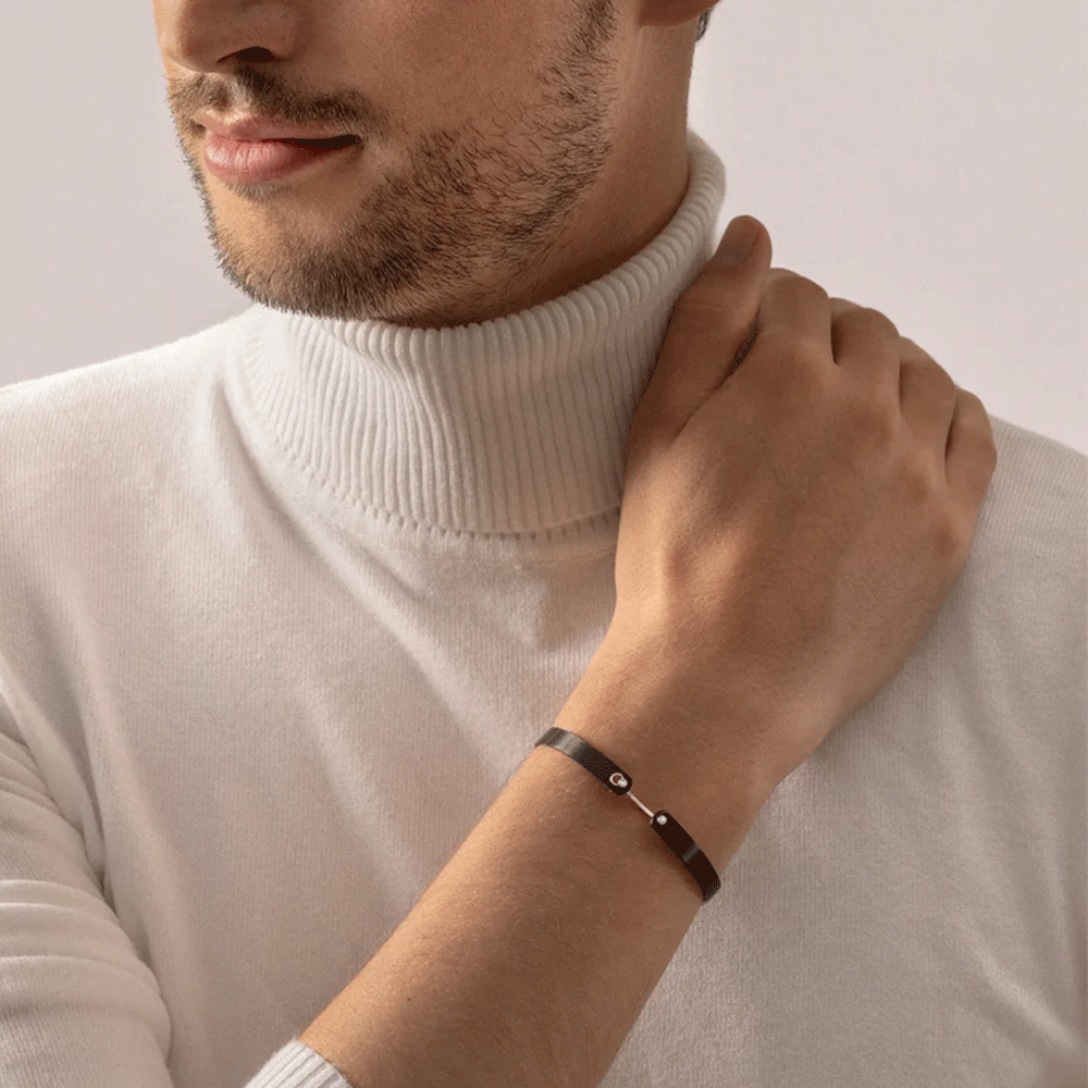 Nouvel Heritage Midnight In Manhattan GM Mood Titanium and 18k White Gold Bangle