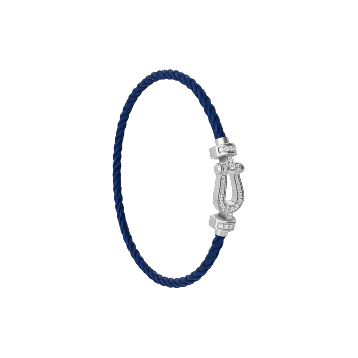 FRED Force 10 Navy Cord with 18k White Diamond MD Buckle,Exclusively at Hamilton Jewelers