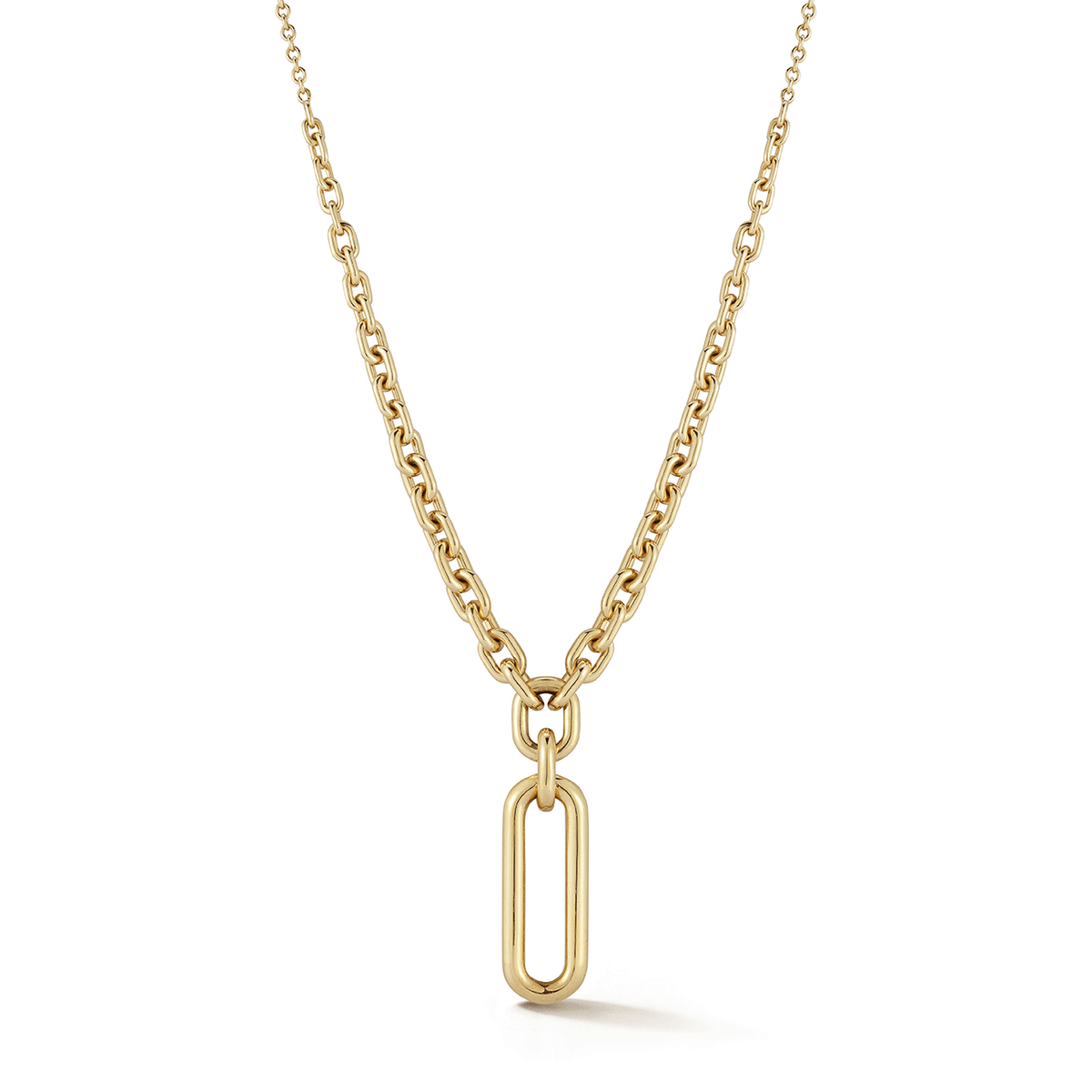 Walters Faith Morrell 18k Yellow Gold and Diamond Elongated Graduated Link Necklace