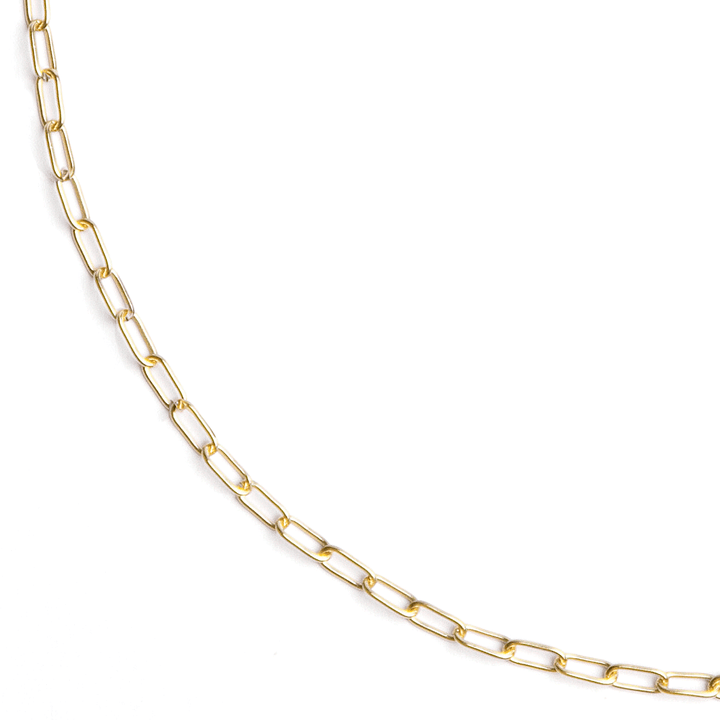 14k Yellow Recycled Gold Small 2.6mm Long Link Chain 16" Necklace