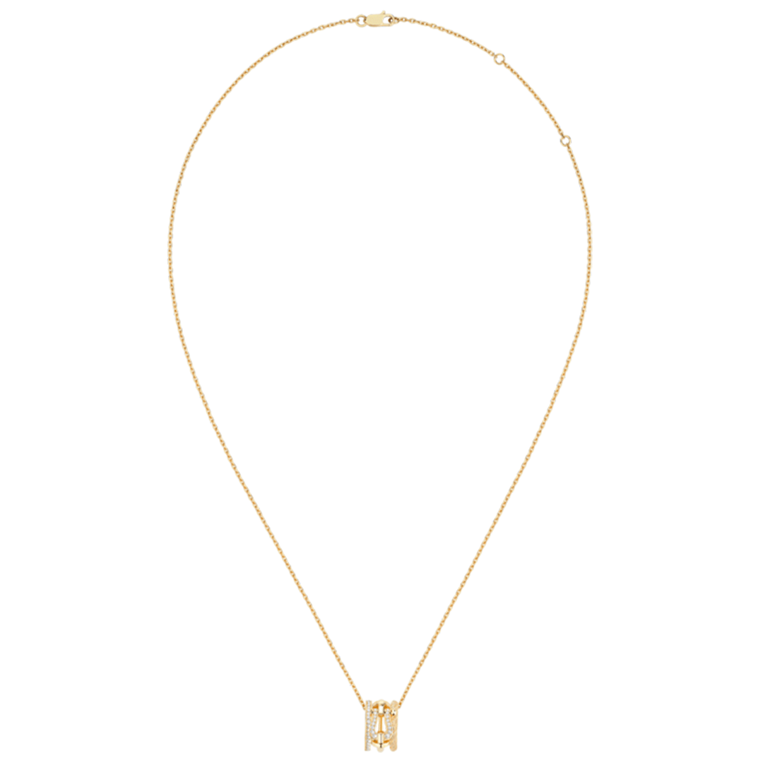 FRED Force 10 Rise 18k Yellow Gold and Diamond Small Pendant