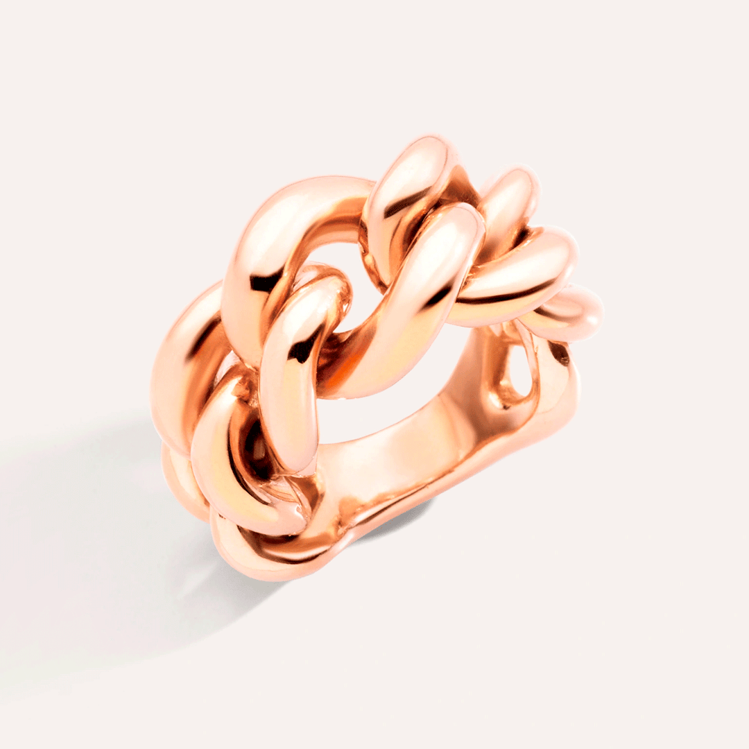 Pomellato Catene 18k Rose Gold Link Ring