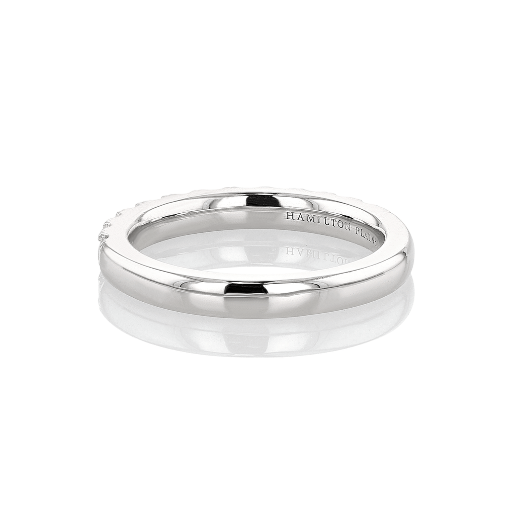 Hamilton Lisette Collection Platinum and 0.50 Total Weight Diamond Half Way Band