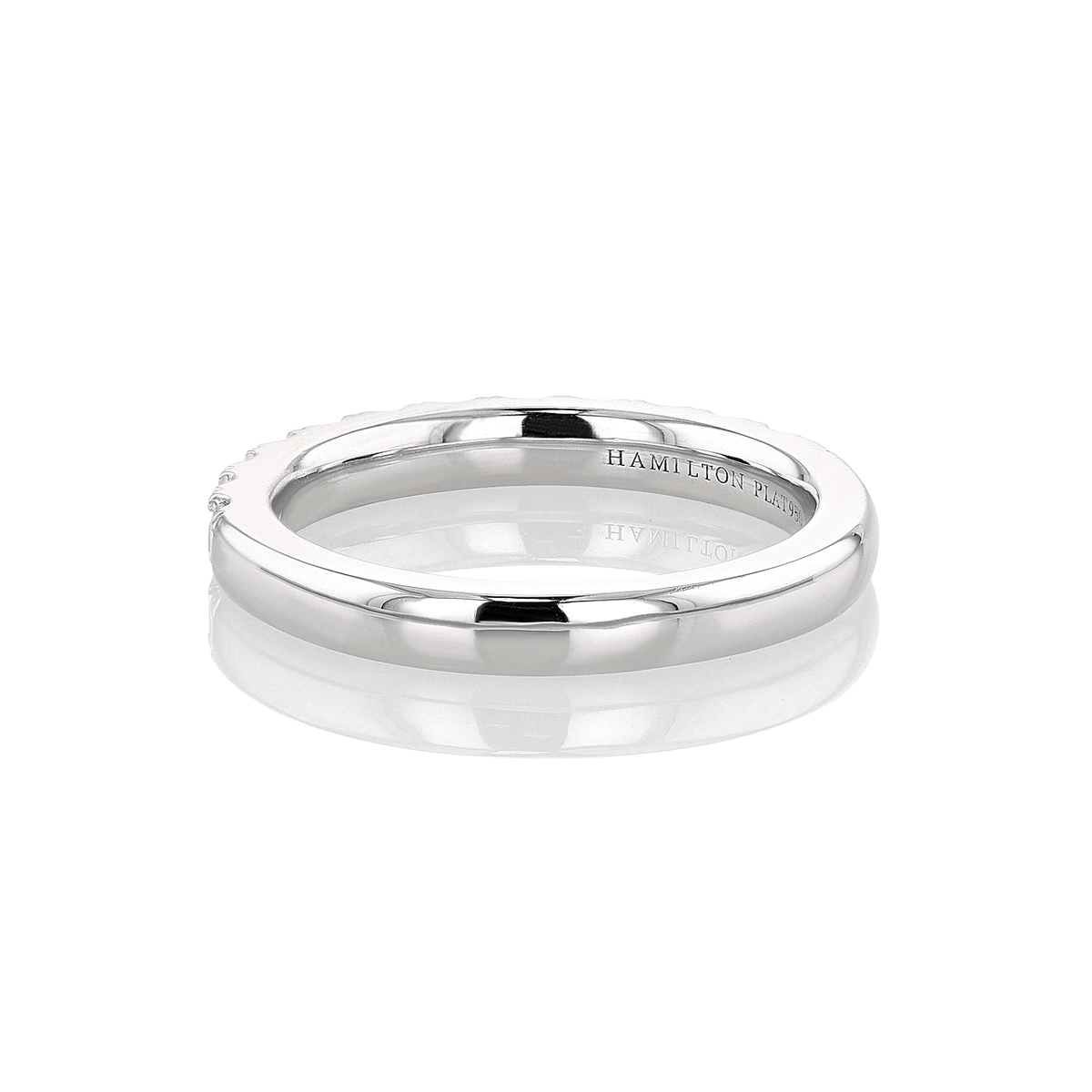 Hamilton Lisette Collection Platinum and 0.50 Total Weight Diamond Half Way Band
