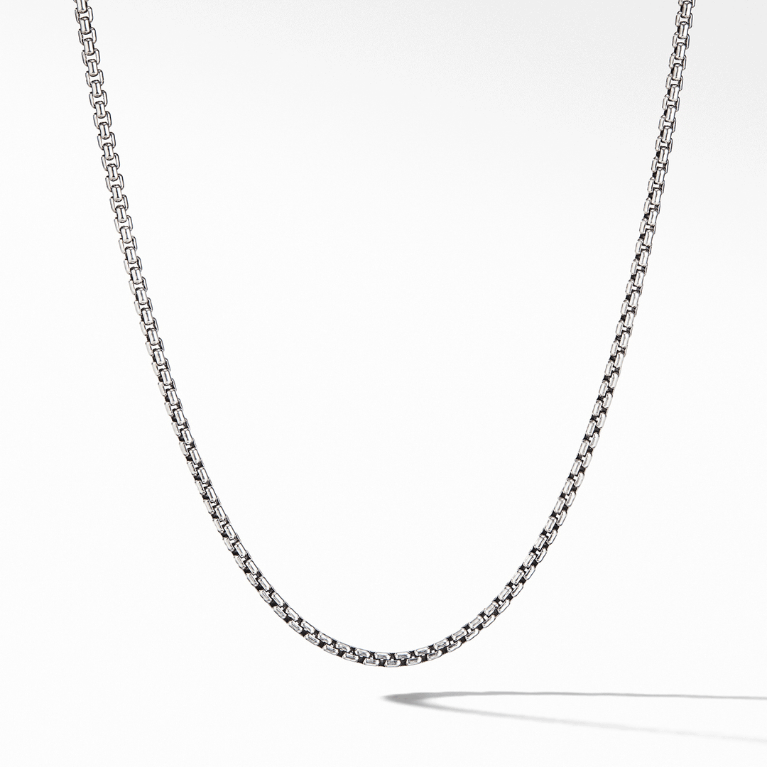 David Yurman Box Chain Necklace Sterling Silver, 2.7mm