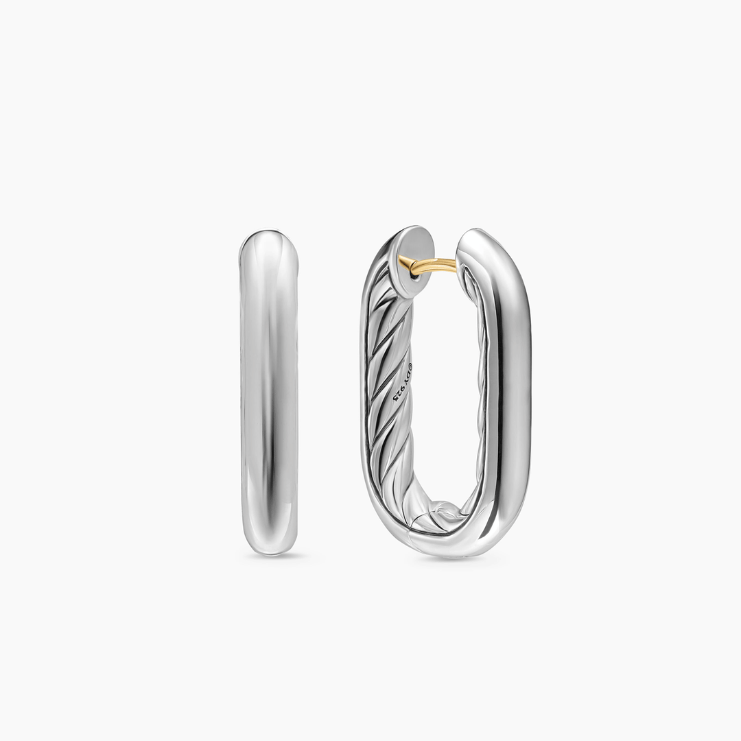 David Yurman Madison Smooth Hoop Earrings Sterling Silver, 24.3mm