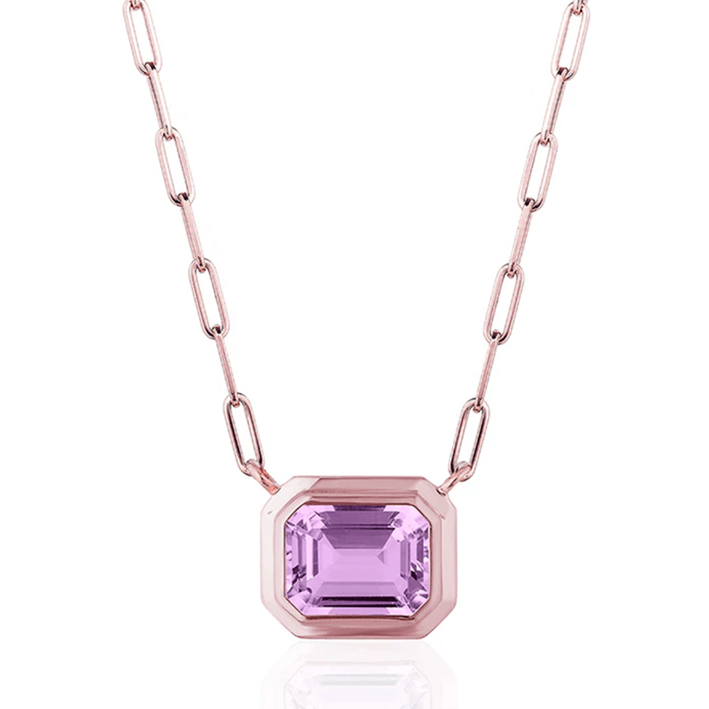 Goshwara Manhatten 18k Rose Gold and Lavender Amethyst Pendant