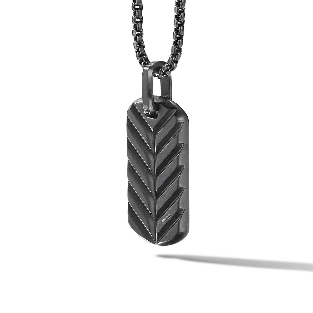 David Yurman Chevron Tag Black Titanium, 35mm
