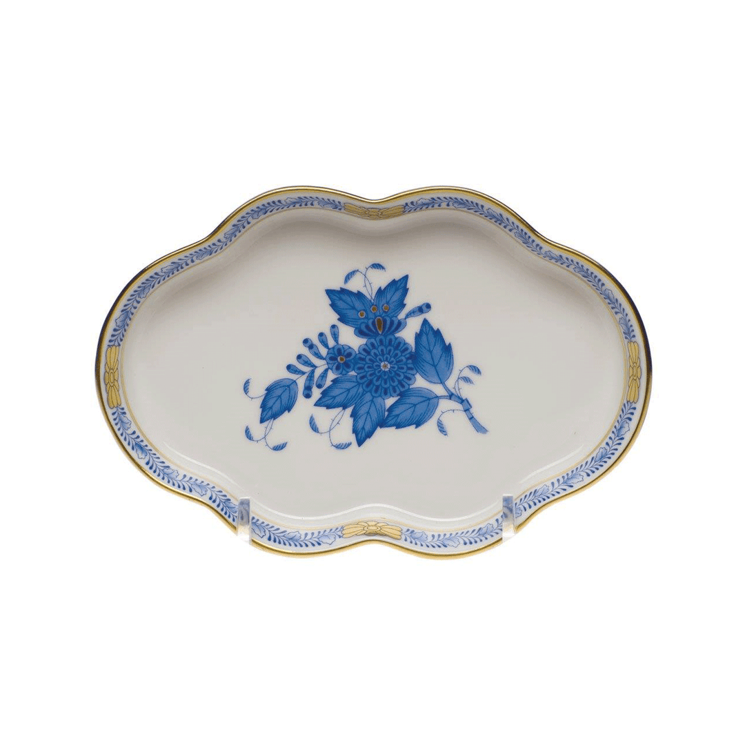 Herend Chinese Bouquet Blue Tray