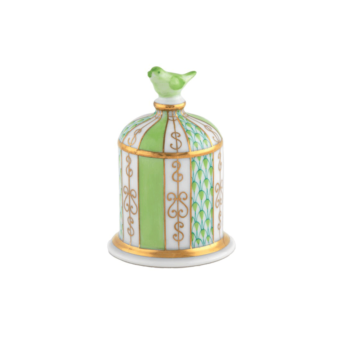 Herend Bird Cage Keylime