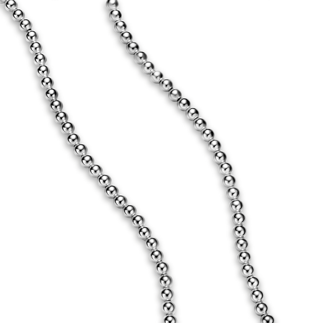 David Yurman Spiritual Beads Metal Bead Necklace Sterling Silver, 4mm