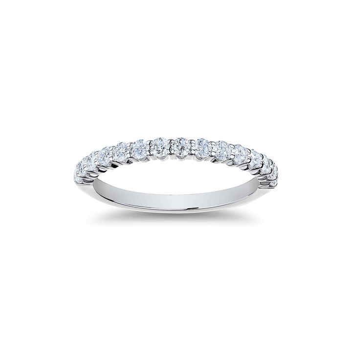 18k White Gold and .55 Total Weight Diamond Band