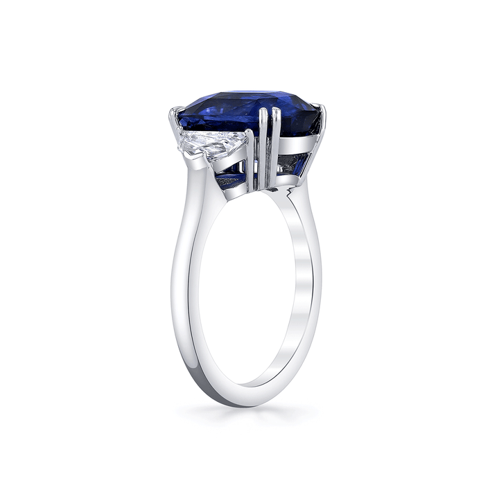 Private Reserve Platinum Sapphire 7.09 Total Weight and Diamond Ring