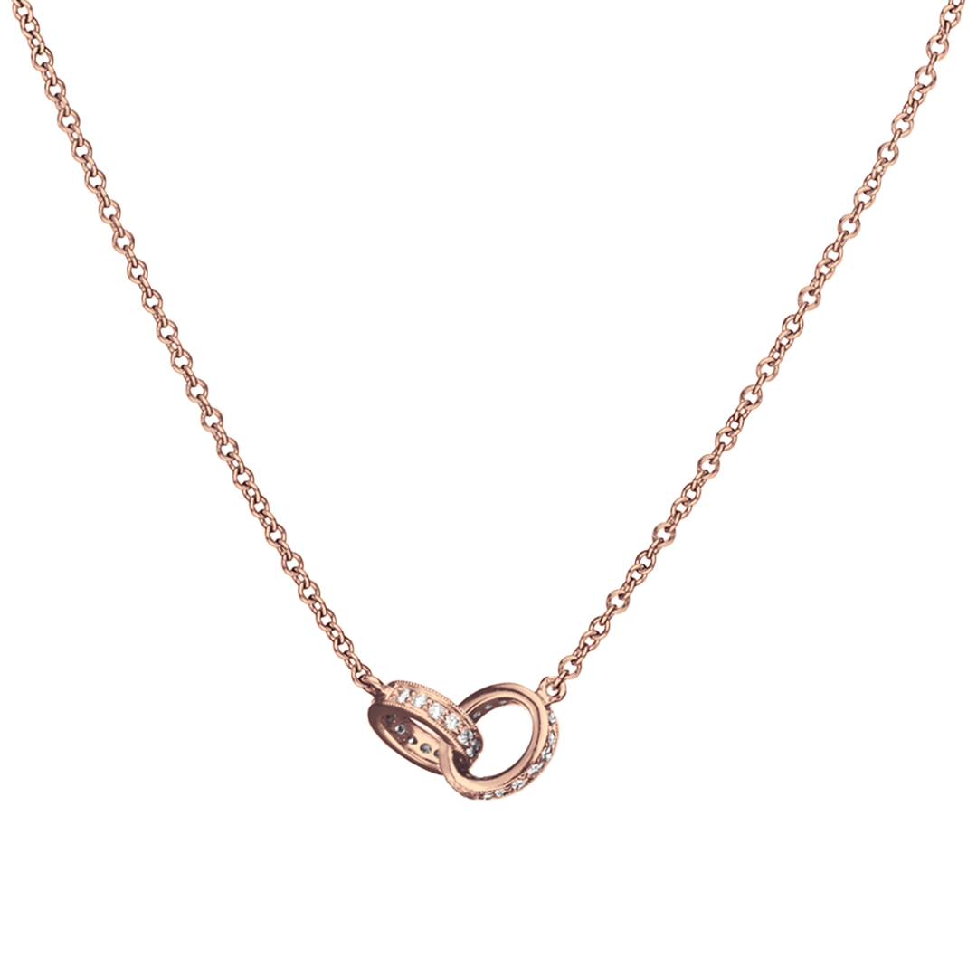 Hamilton 18k Rose Gold and Diamond .64 Total Weight  Eternity Necklace