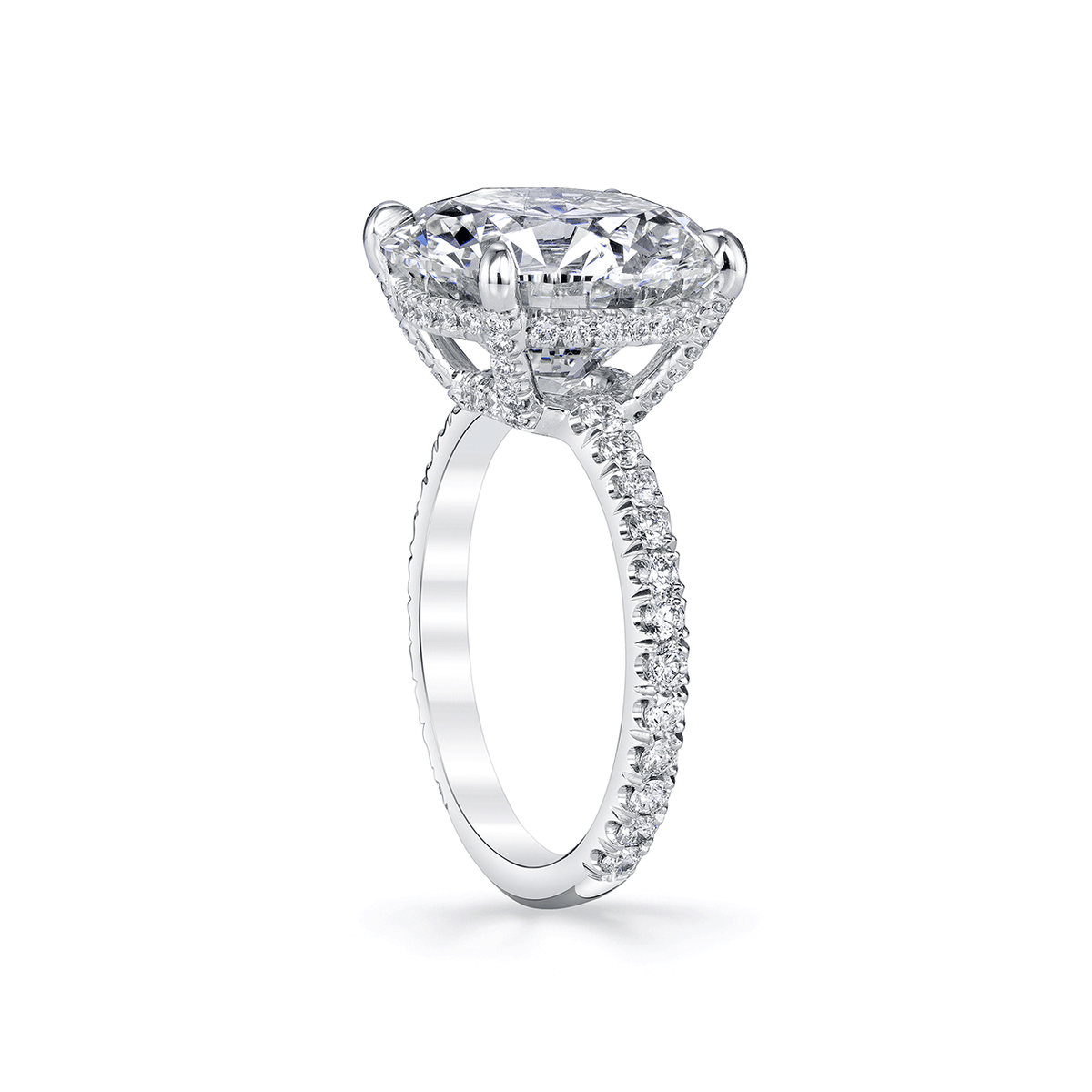 Hamilton Private Reserve Collection Platinum and Round Diamond 7.85 Total Weight Engagement Ring