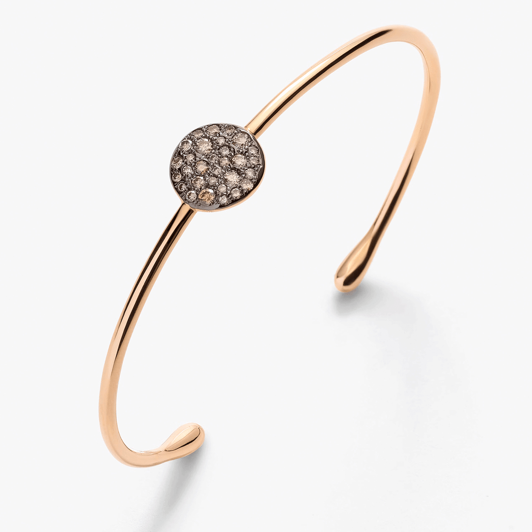 Pomellato Sabbia 18k Rose Gold Brown DiamondBracelet