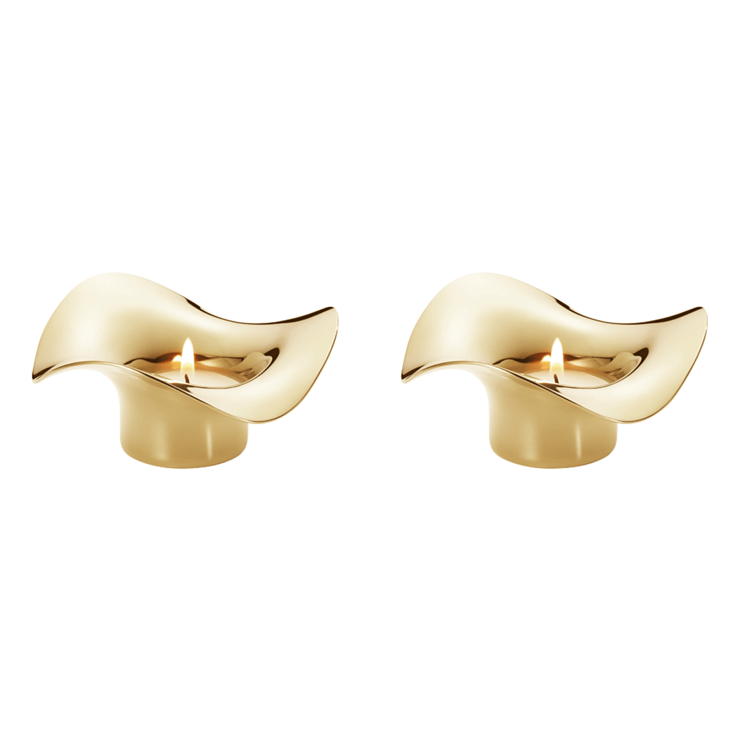 Georg Jensen Cobra Tealight Candle Holder 2pcs
