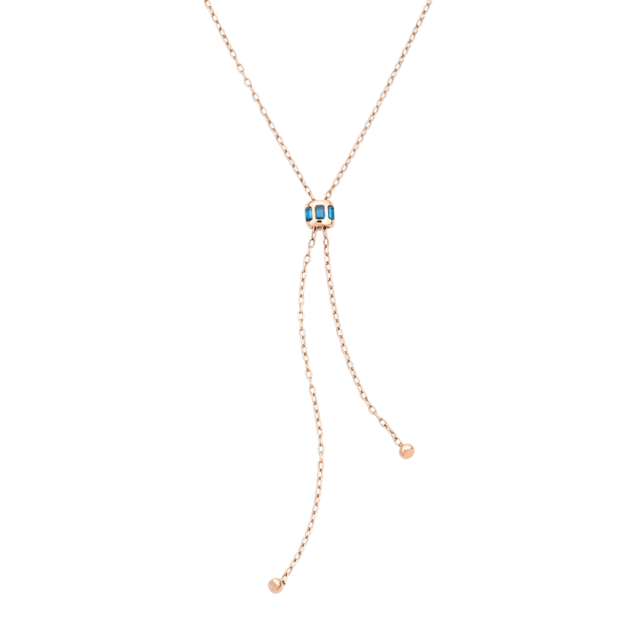 Pomellato Iconica 18k Rose Gold and London Blue Topaz Necklace