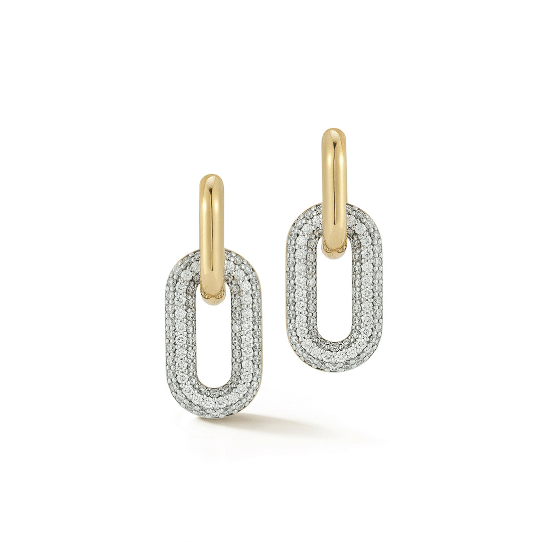 Walters Faith Morrell 18k Yellow Gold and Diamond Drop Huggies